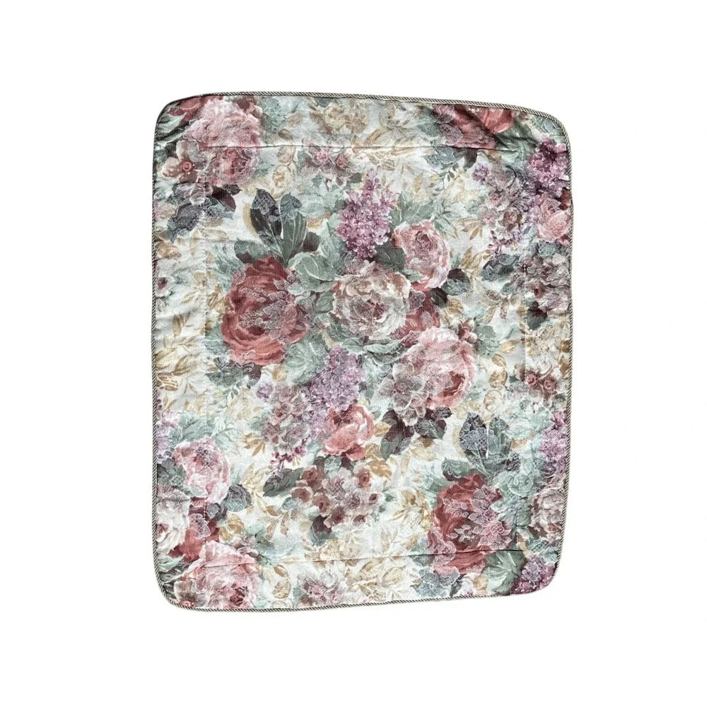 Croscill Floral Tapestry Pillow Sham Rose Cottagecore Shabby Chic